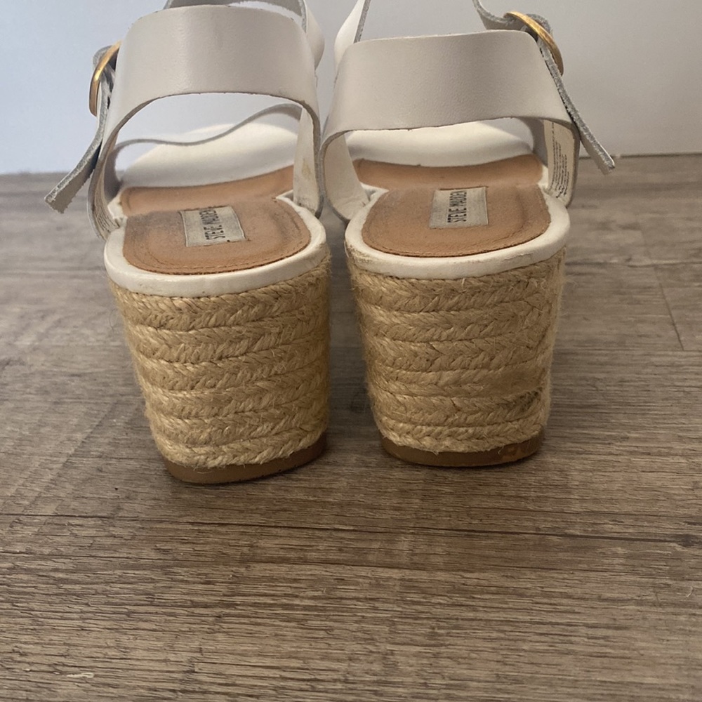 Steve Madden Platform Espadrille Sandals White - Picture 4 of 4